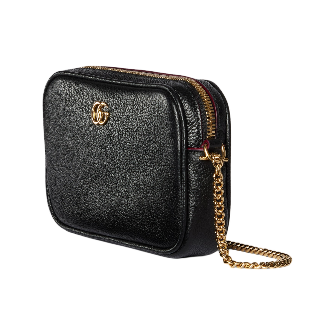 구찌 GG 마몽 미니 카메라 백 블랙 로쏘 앙코라(Gucci GG Marmont Mini Camera Bag Black Rosso Ancora) - 2