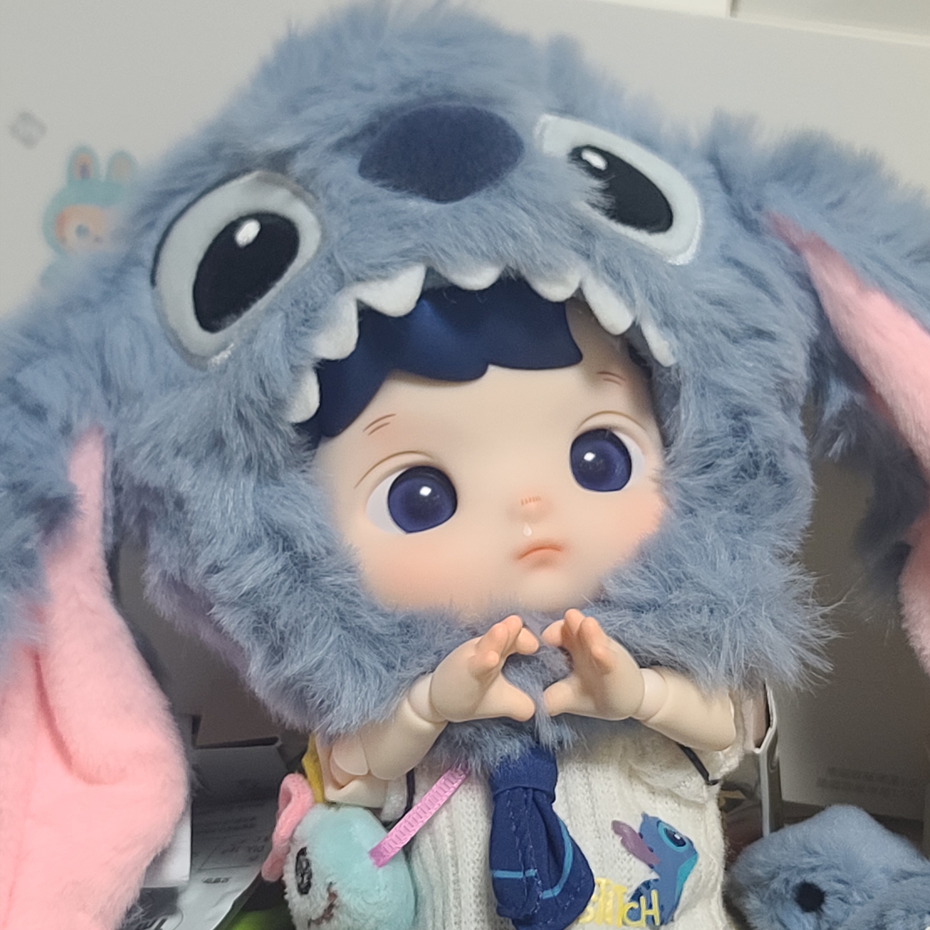 Pop Mart Hacipupu Stitch 1/8 BJD 착용 스타일 - 1