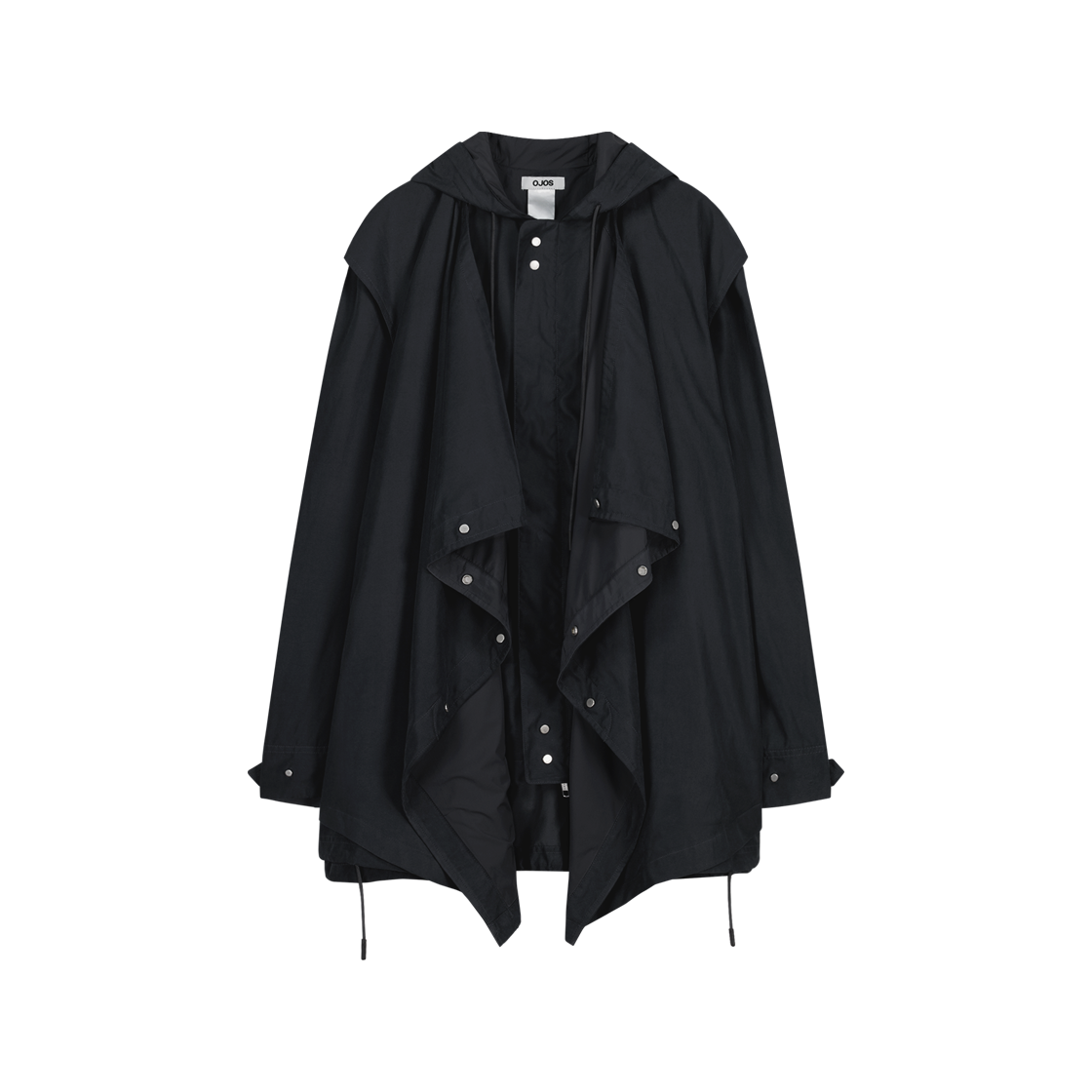 오호스 드레이프 필드 파카 블랙(OJOS Draped Field Parka Black)