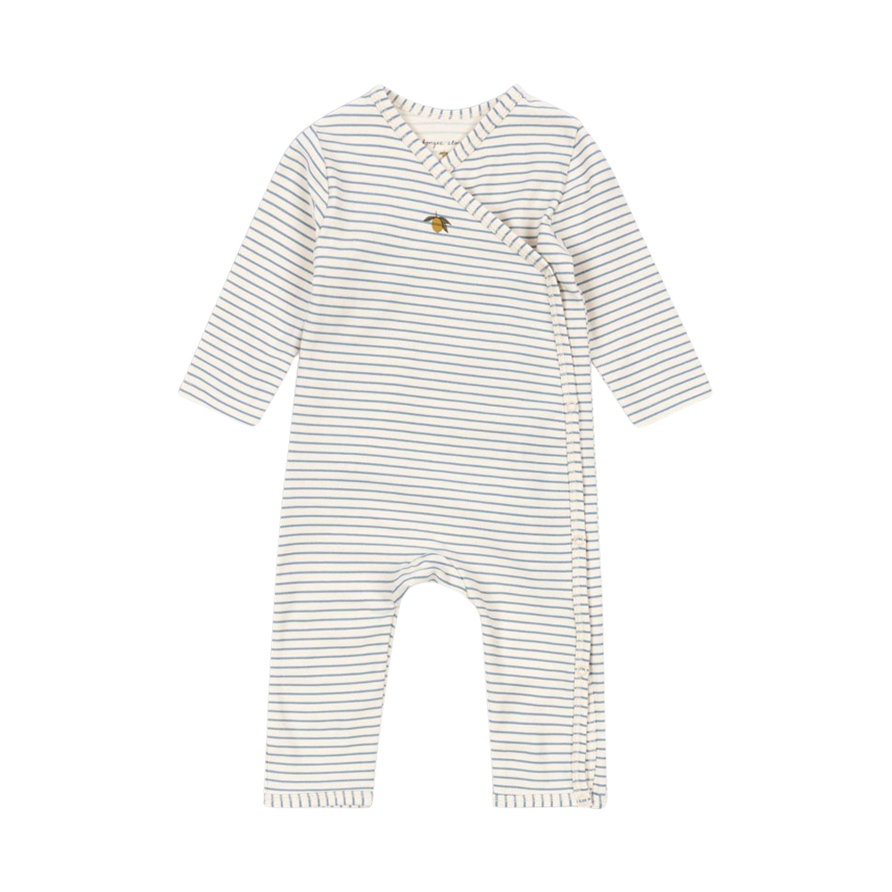 콩제슬래드 베이직 신생아 점프수트 스트라이프(Konges Sløjd Basic Newborn Onesie Gots Stripe Bluie)