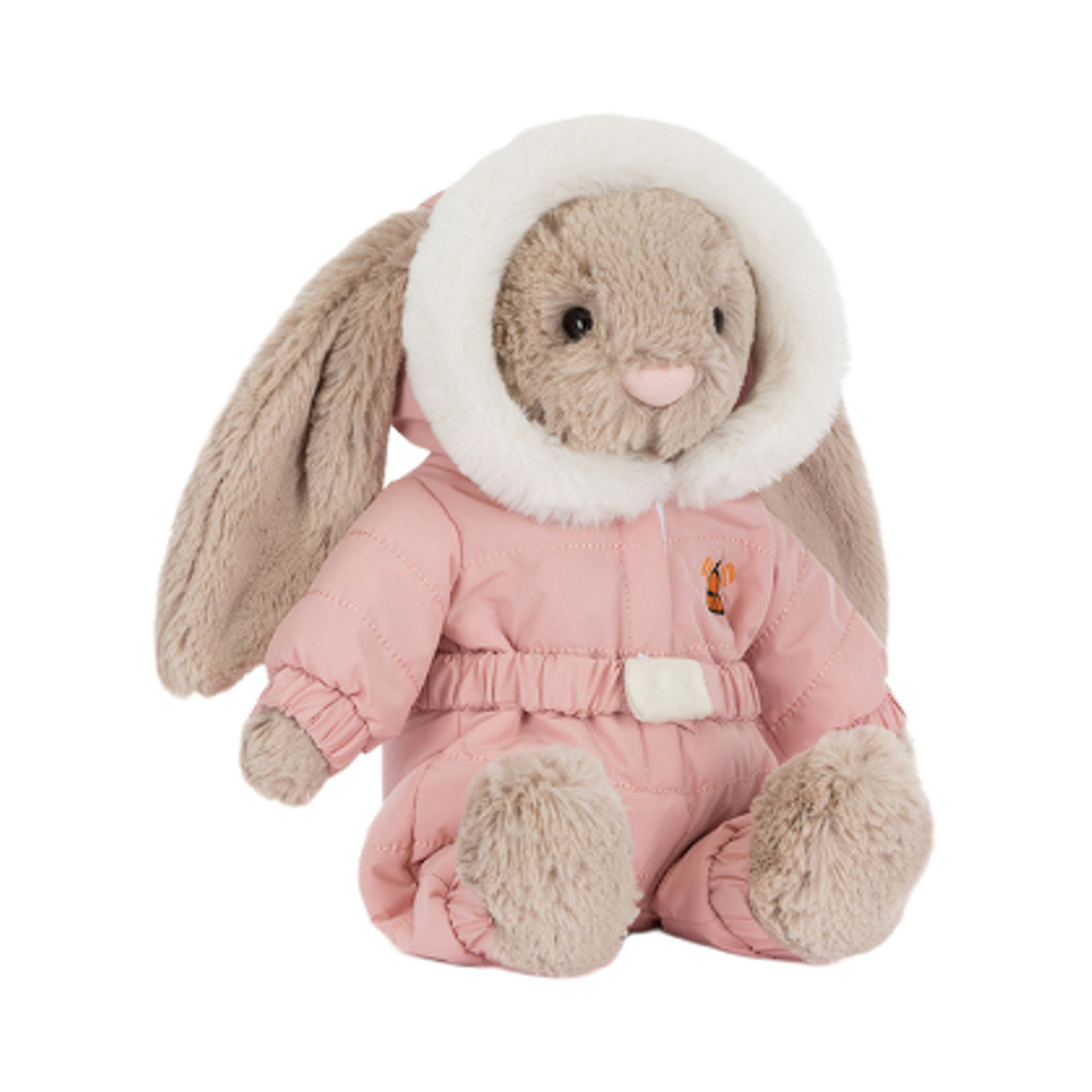 BAS3BSKI Jellycat Bashful Bunny Snow Suit Beige Pink