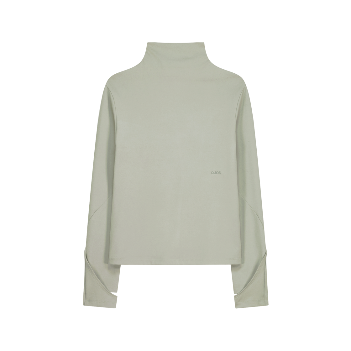 오호스 모크 넥 티 민트 그레이(OJOS Mock Neck Tee Mint Grey)