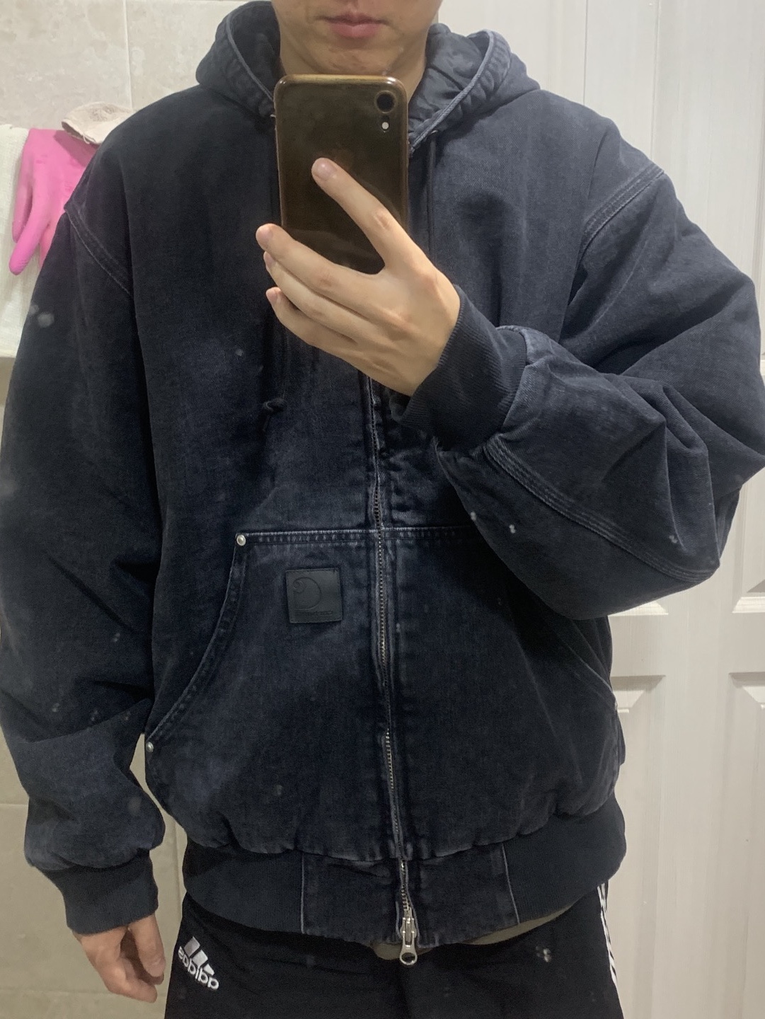 Carhartt WIP OG Active Rivet Jacket Black 착용 스타일