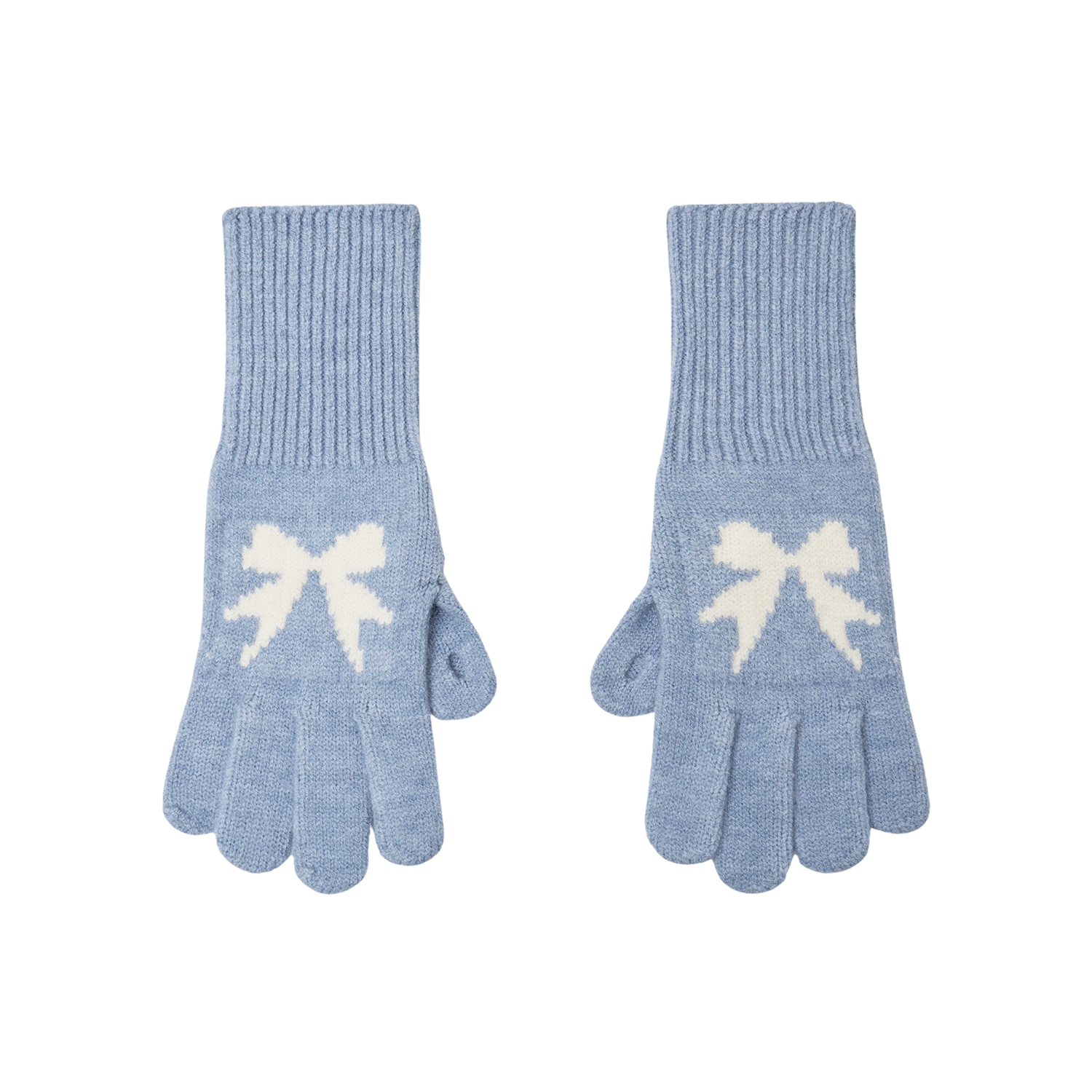 올인컴플리트 리본 울 글러브 스카이 블루(Allincomplete Ribbon Wool Gloves Sky Blue)