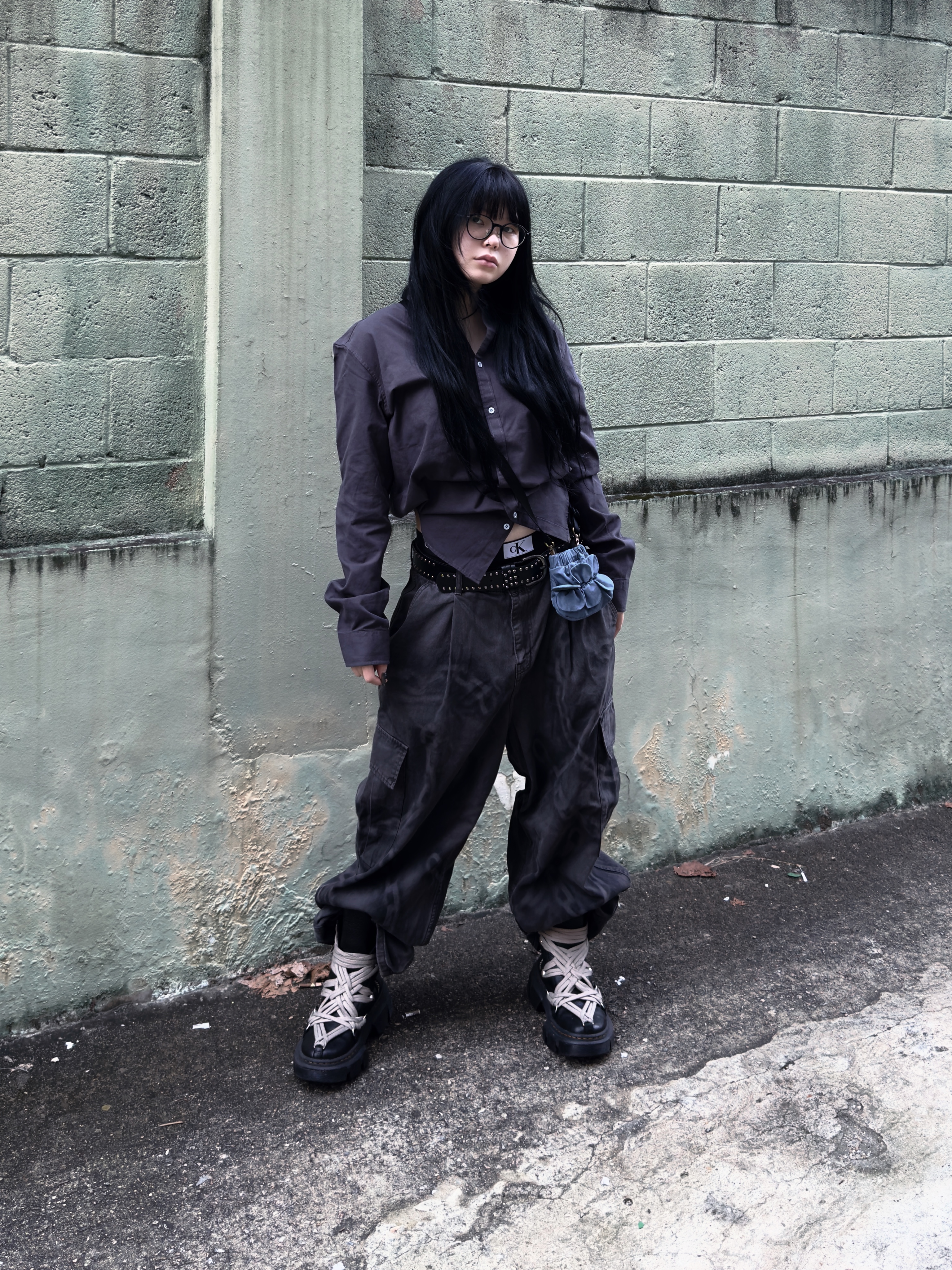 Dr. Martens x Rick Owens 1460 DMXL Megalace Black 착용 스타일 - 9