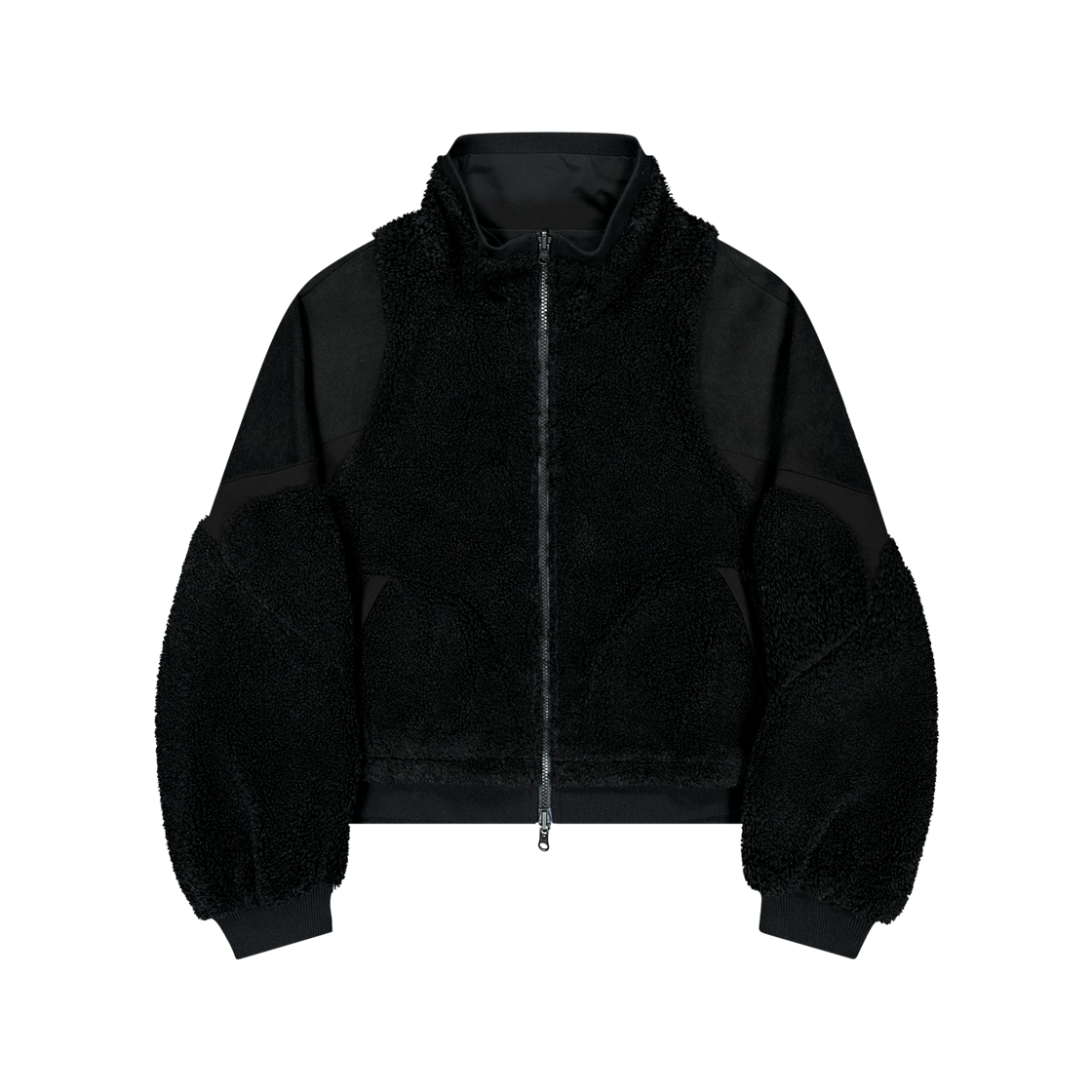 오호스 리버시블 플리스 봄버 자켓 블랙(OJOS Reversible Fleece Bomber Jacket Black)