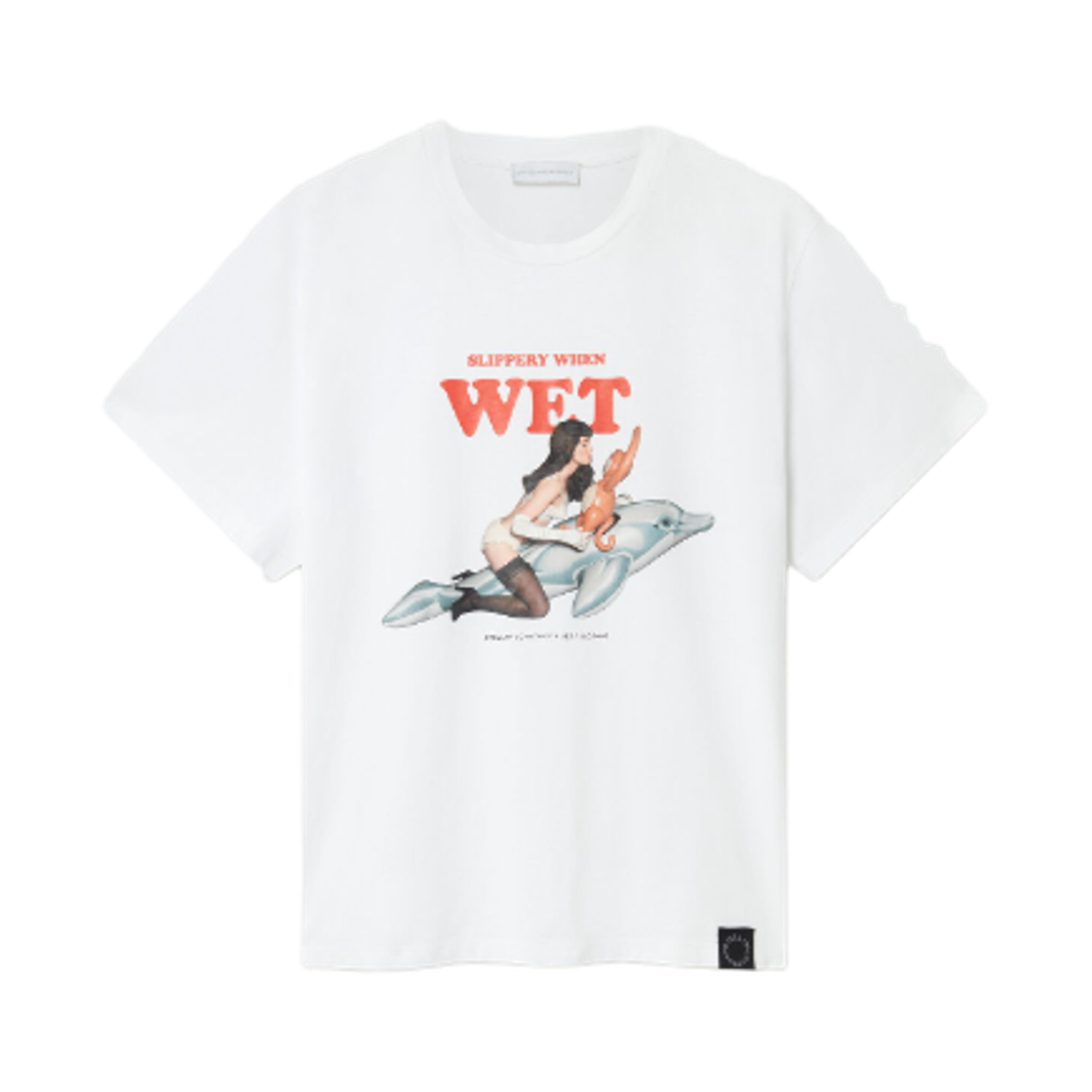 6J01583SQA189000 (W) Stella McCartney Jeff Koons Slippery When Wet T-Shirt Pure White