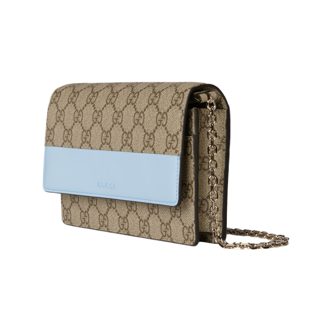 구찌 GG 엠블럼 월렛 온 체인 라이트 블루(Gucci GG Emblem Wallet On Chain Light Blue) - 2