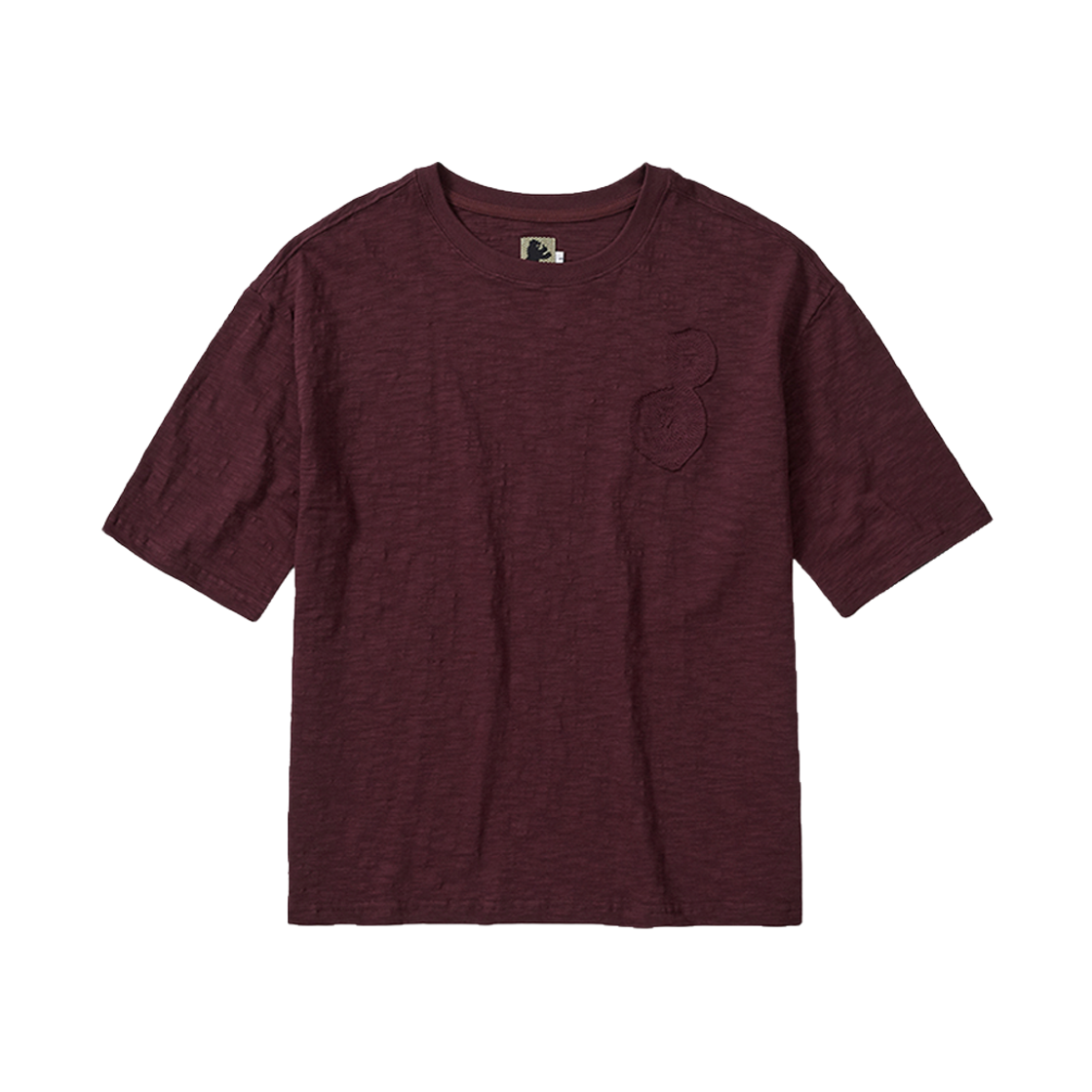 사일런트실러블 에디 하프 티셔츠 버건디(SILENTSYLLABLE Eddy Half T-Shirts Burgundy)