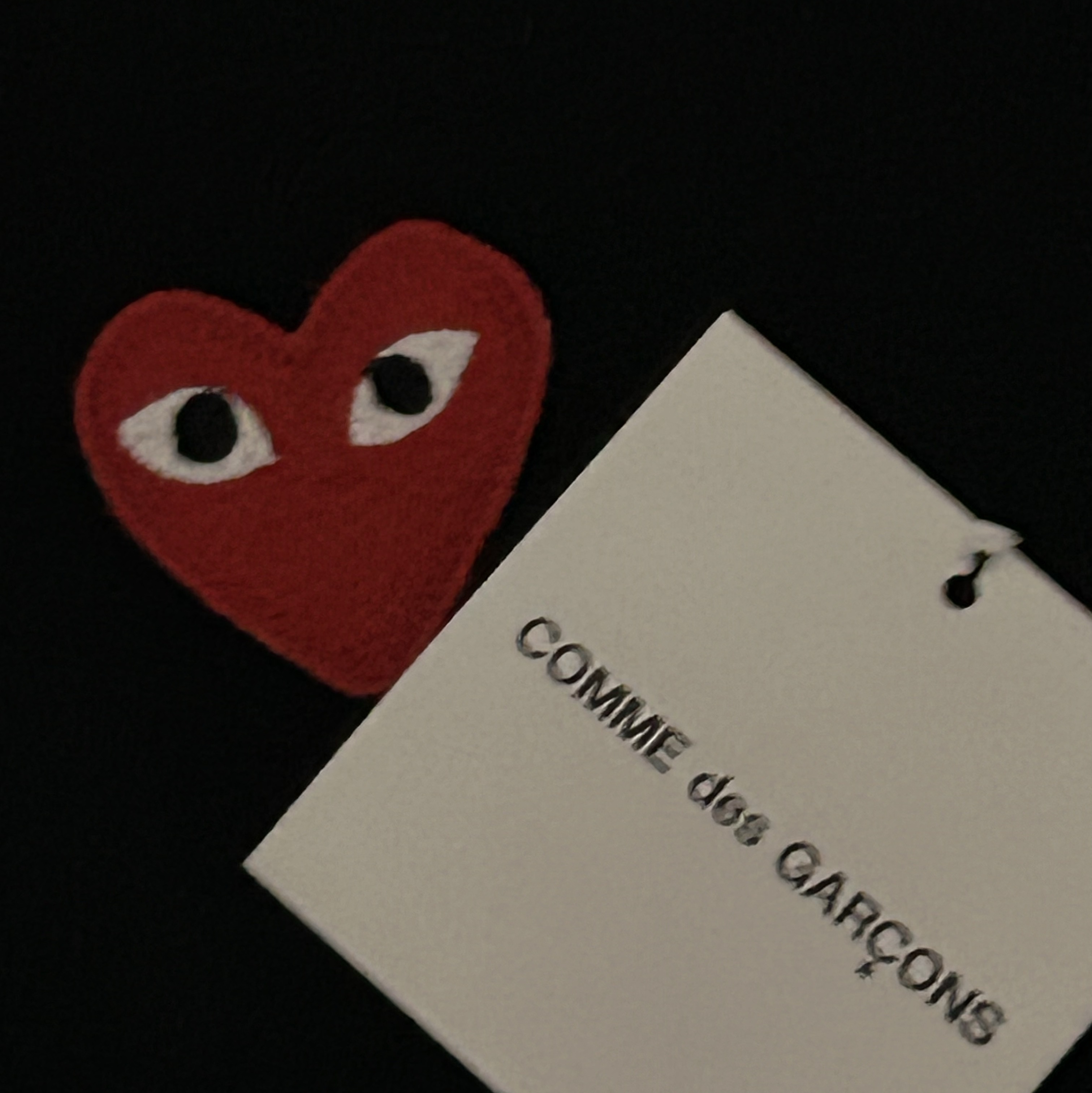 Play Comme des Garcons LS T-Shirt Black 착용 스타일
