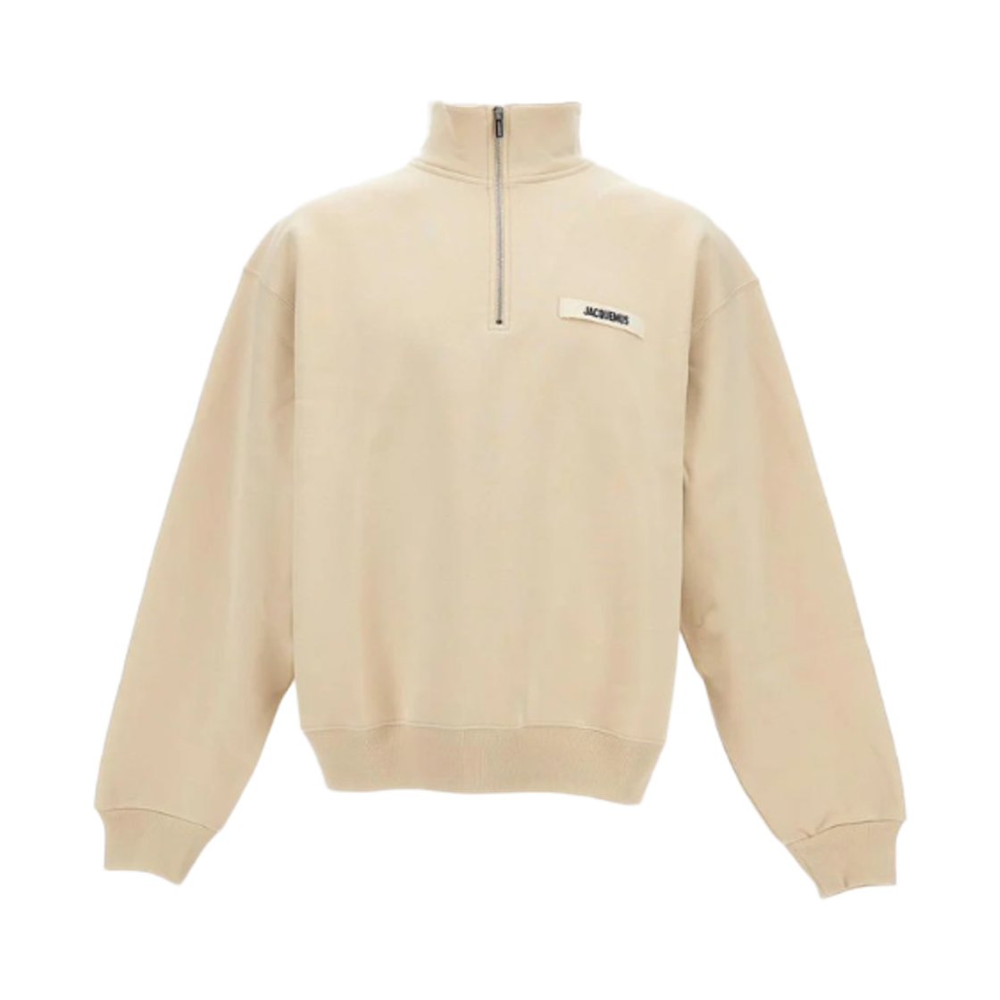 SSM00313AJ0-0174-150 Jacquemus The Gros Grain Zipped Rollneck Sweatshirt Beige