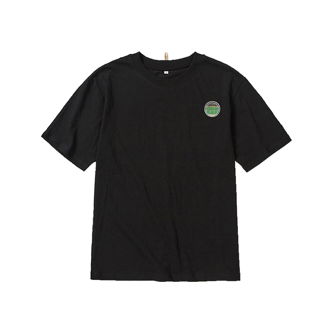 사일런트실러블 서클 패치드 하프 티셔츠 블랙(SILENTSYLLABLE Circle Patched Half T-Shirts Black)