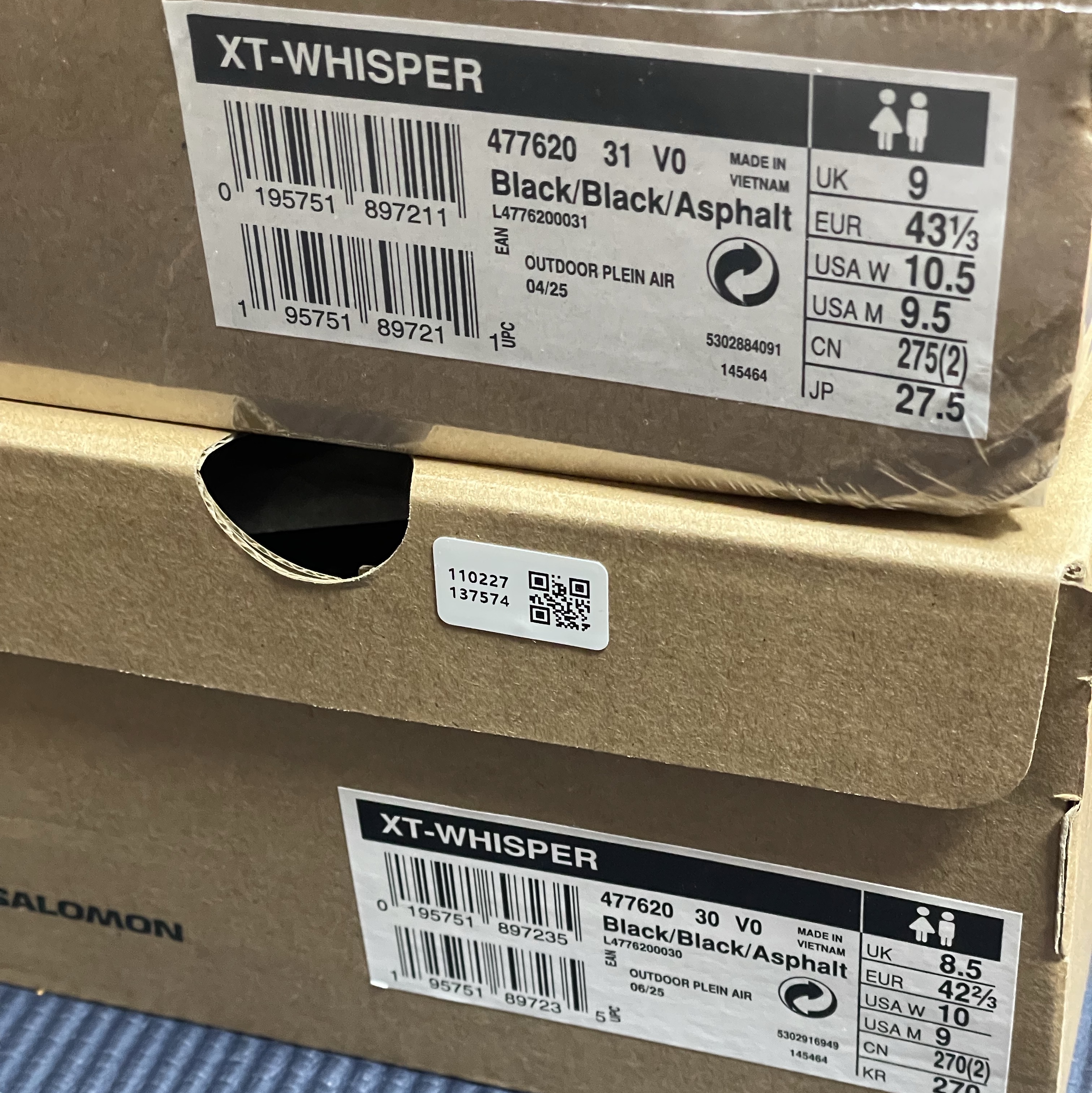 Salomon XT-Whisper Black Asphalt 착용 스타일
