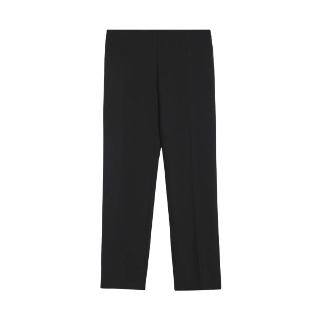 (W) 더 로우 울 스트레이트 팬츠 블랙((W) The Row Wool Straight Pants Black)