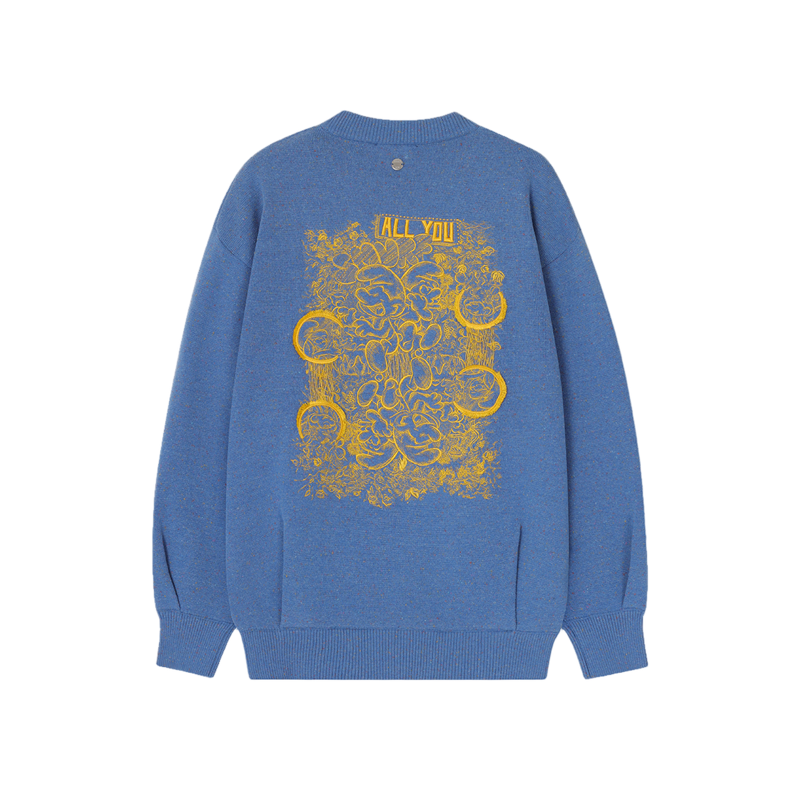 송지오옴므 스머프 리플렉션 크루넥 네프 니트 블루