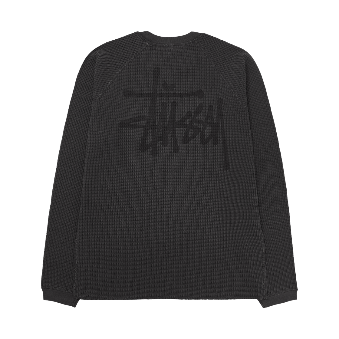 스투시 래글런 써멀 롱슬리브 크루 워시드 블랙(Stussy Raglan Thermal LS Crew Washed Black)