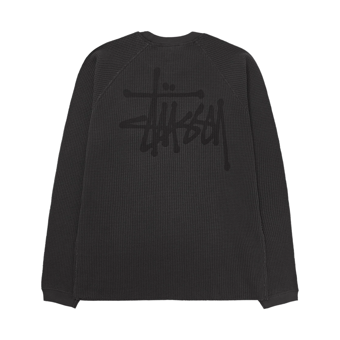 Stussy Stussy Raglan Thermal LS Crew Washed Black · XS