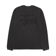 Stussy Raglan Thermal LS Crew Washed Black