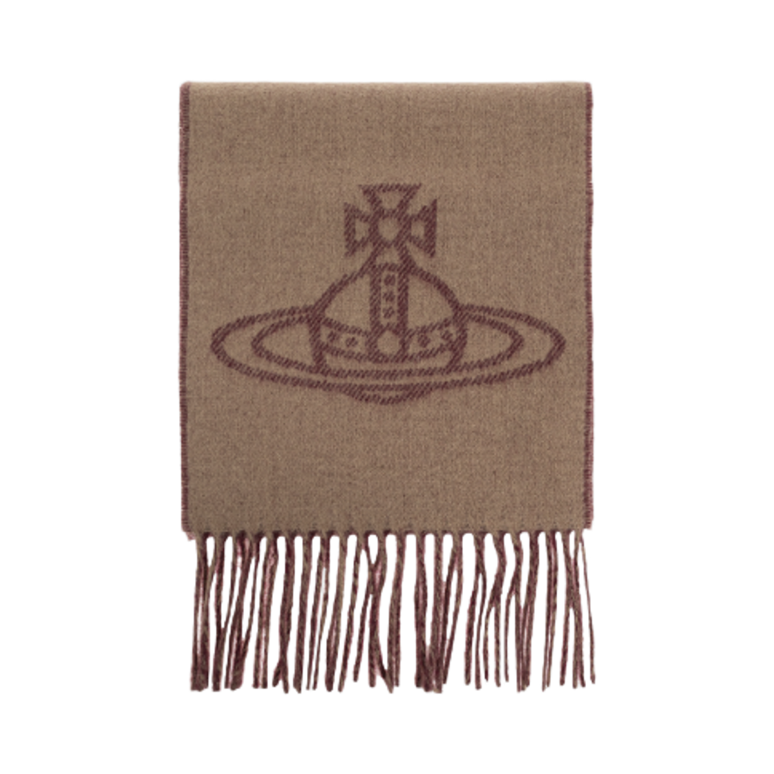 81030006-W00ZH-C406 (W) Vivienne Westwood Double Logo Muffler Camel