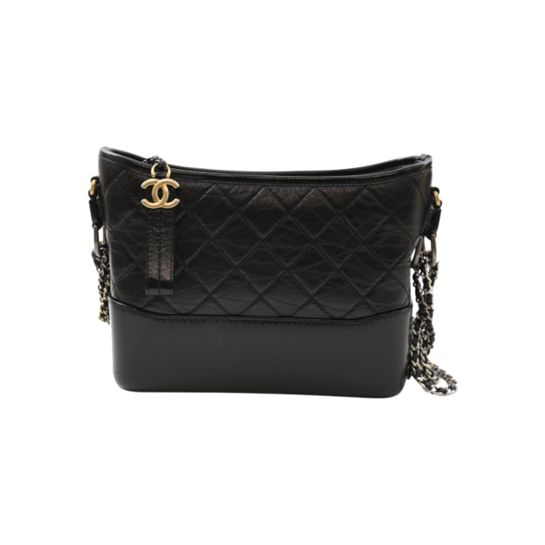 IT7UT6DNCURE Chanel Gabrielle Medium Hobo Bag Black