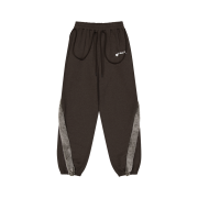 OJOS Side Fur Trim Sweatpants Stone Brown