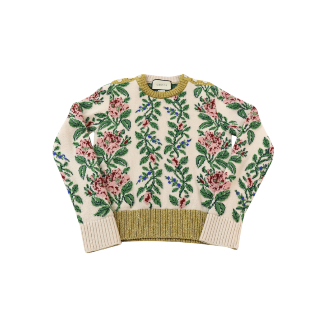 IT6WTS5NMPID Gucci Flower Glitter Knit