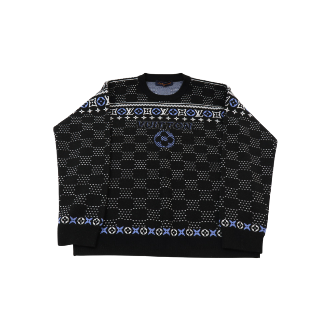 IT57P955HNUB Louis Vuitton Jacquard Wool Pullover Sweater XL