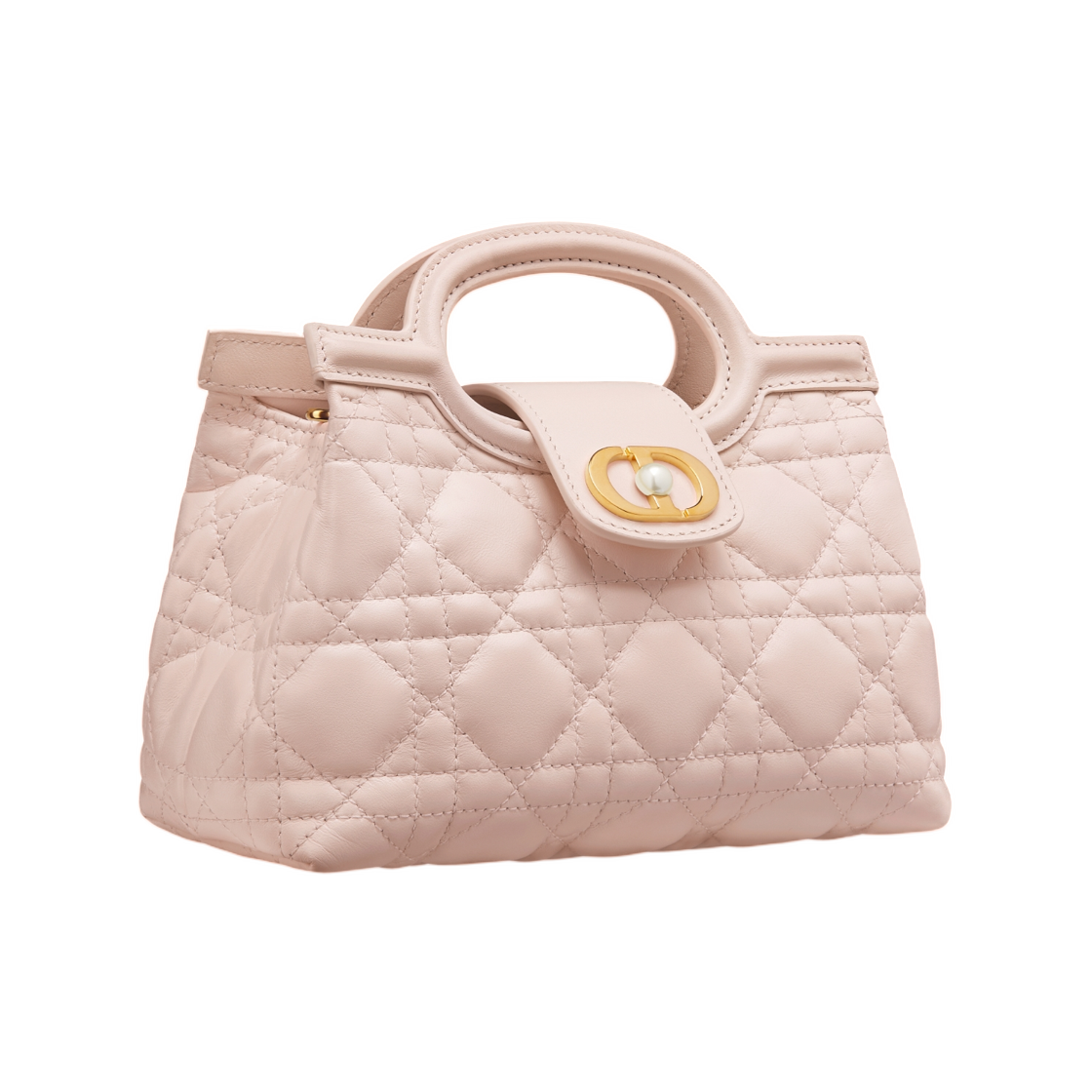 디올 졸리 미니 탑 핸들 백 까나쥬 램스킨 파우더 핑크(Dior Jolie Mini Top Handle Bag Cannage Lambskin Powder Pink) - 2