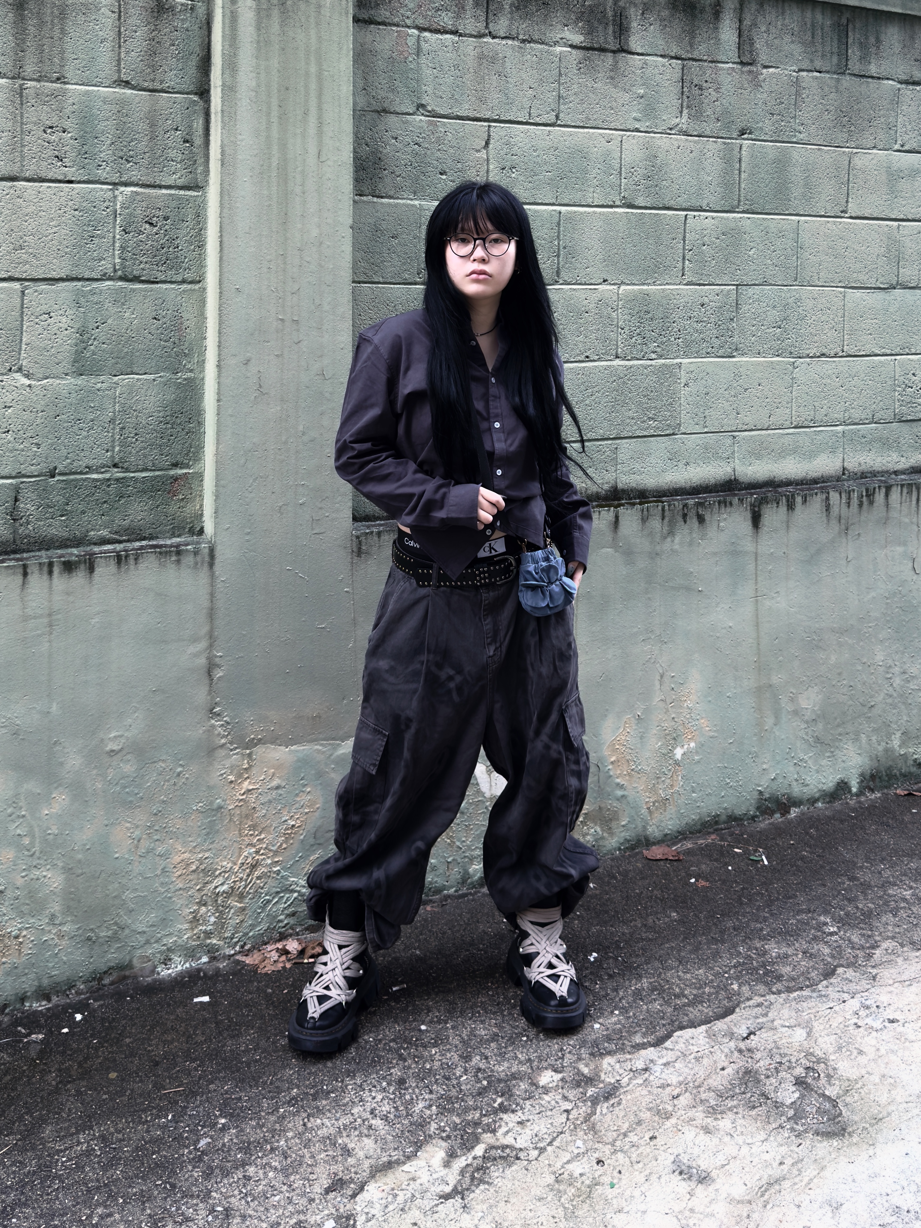 Dr. Martens x Rick Owens 1460 DMXL Megalace Black 착용 스타일 - 3