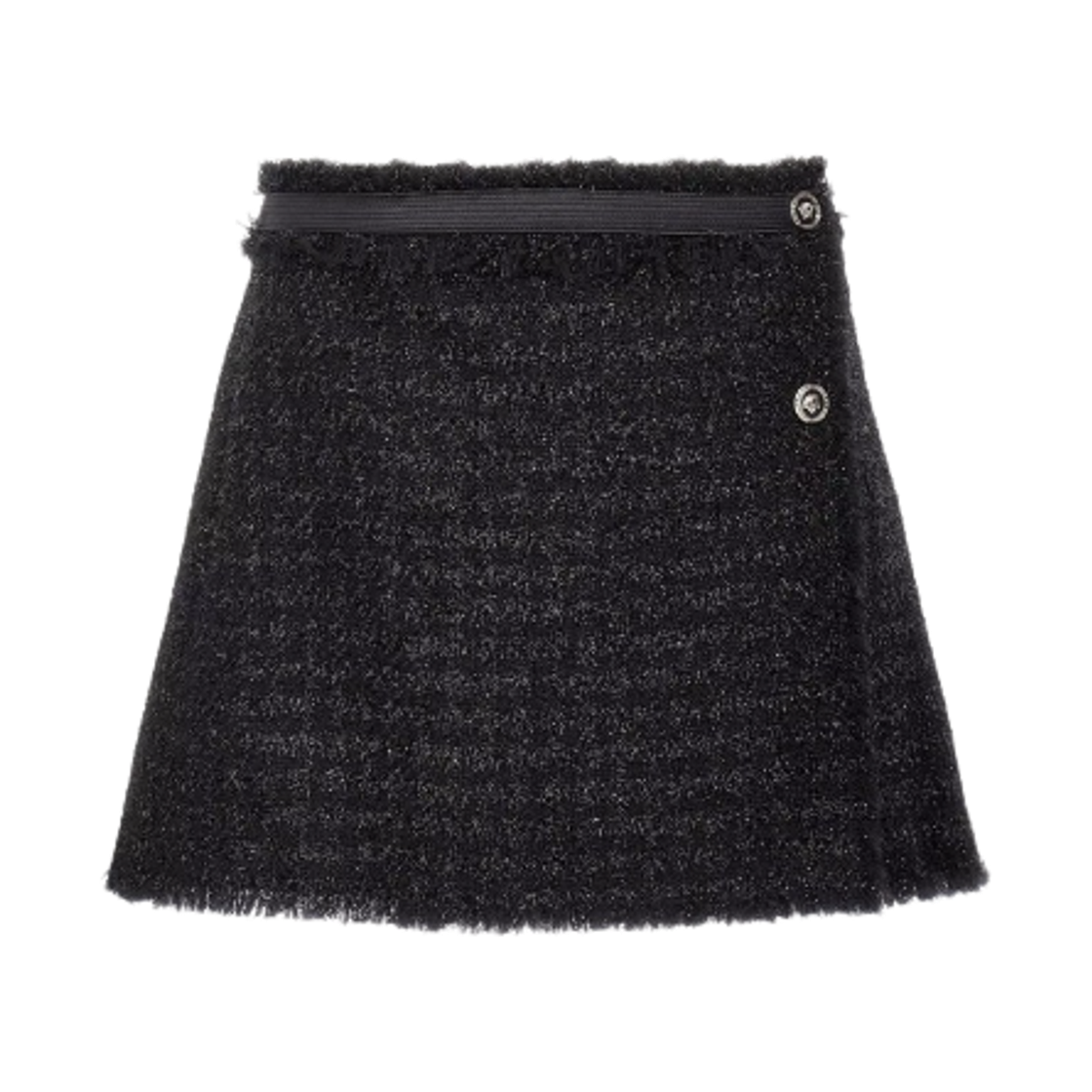 (W) 베르사체 비쉬 미니 스커트 블랙((W) Versace Vichy Mini Skirt Black)