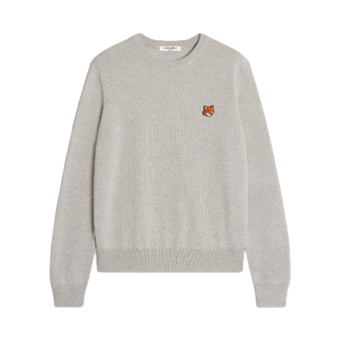 메종 키츠네 폭스 헤드 메리노 레귤러 점퍼 라이트 그레이 멜란지(Maison Kitsune Fox Head Merino Regular Jumper Light Grey Melange) - 1
