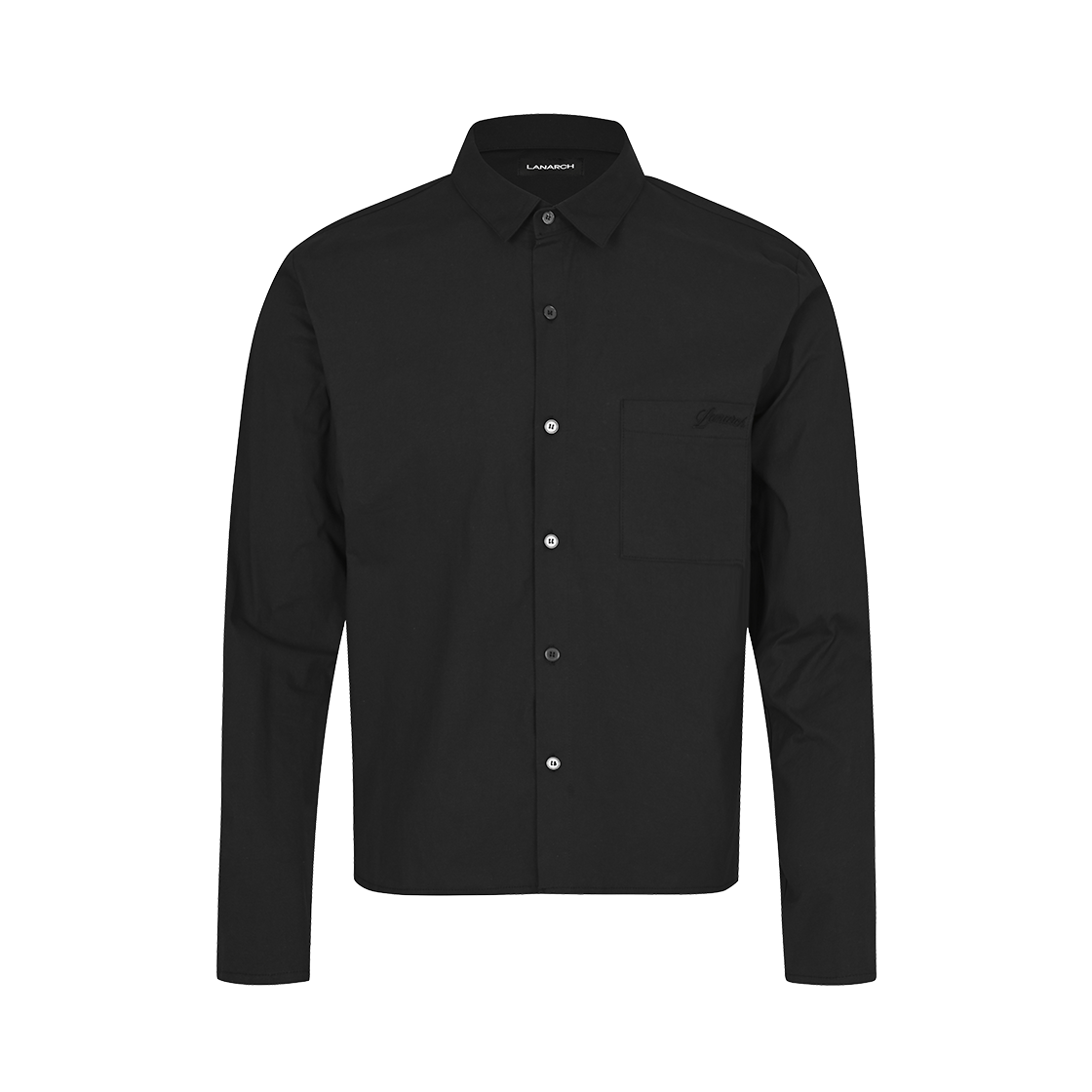 랜 아카이브 0070 버튼 슬림 셔츠 - 블랙(LAN ARCHIVE 0070 Button Slim Shirt - Black) - 1