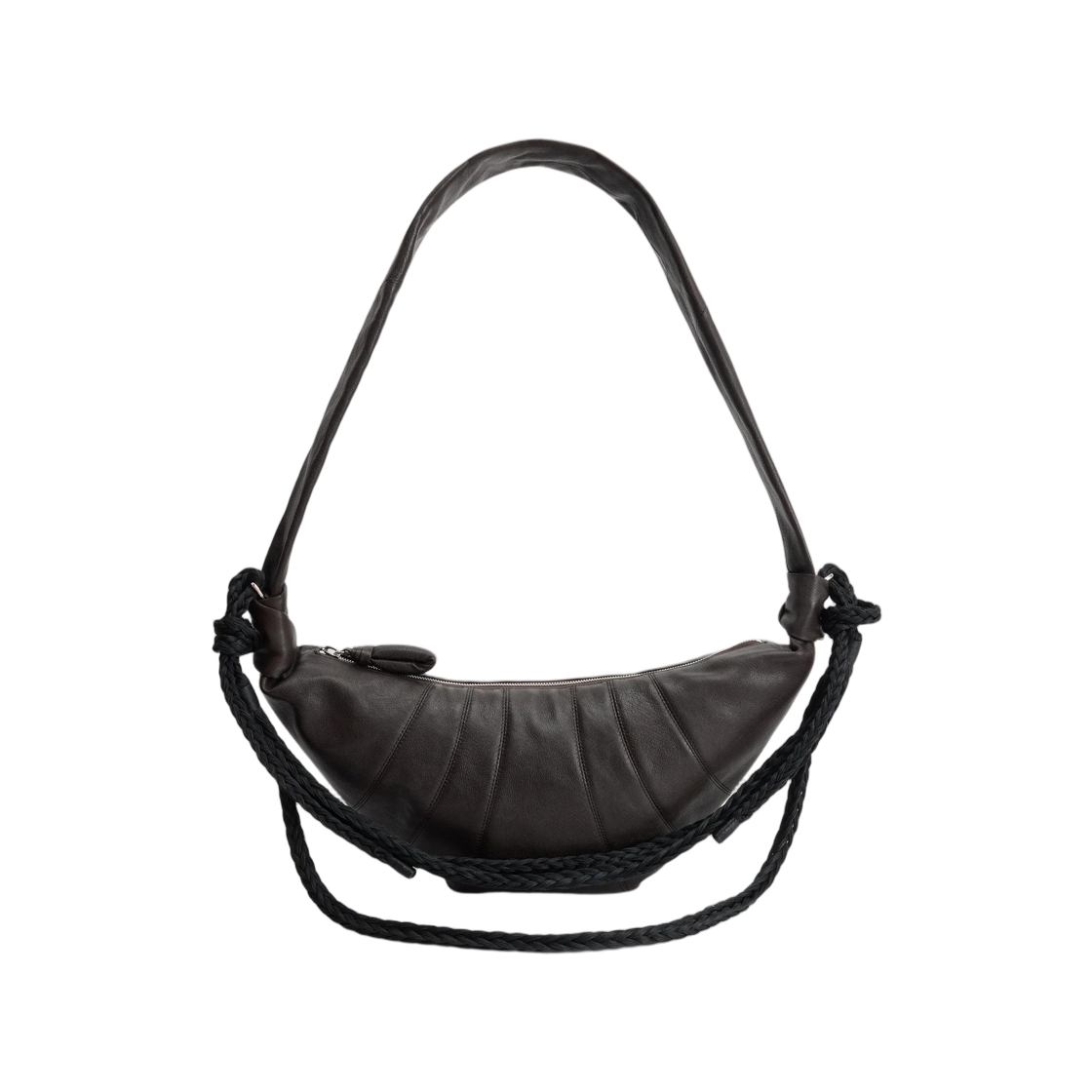 르메르 브레이드 미디움 크루아상 백 그레인드 버팔로 레더 다크 브라운(Lemaire Braid Medium Croissant Bag Grained Buffalo Leather Dark Brown)