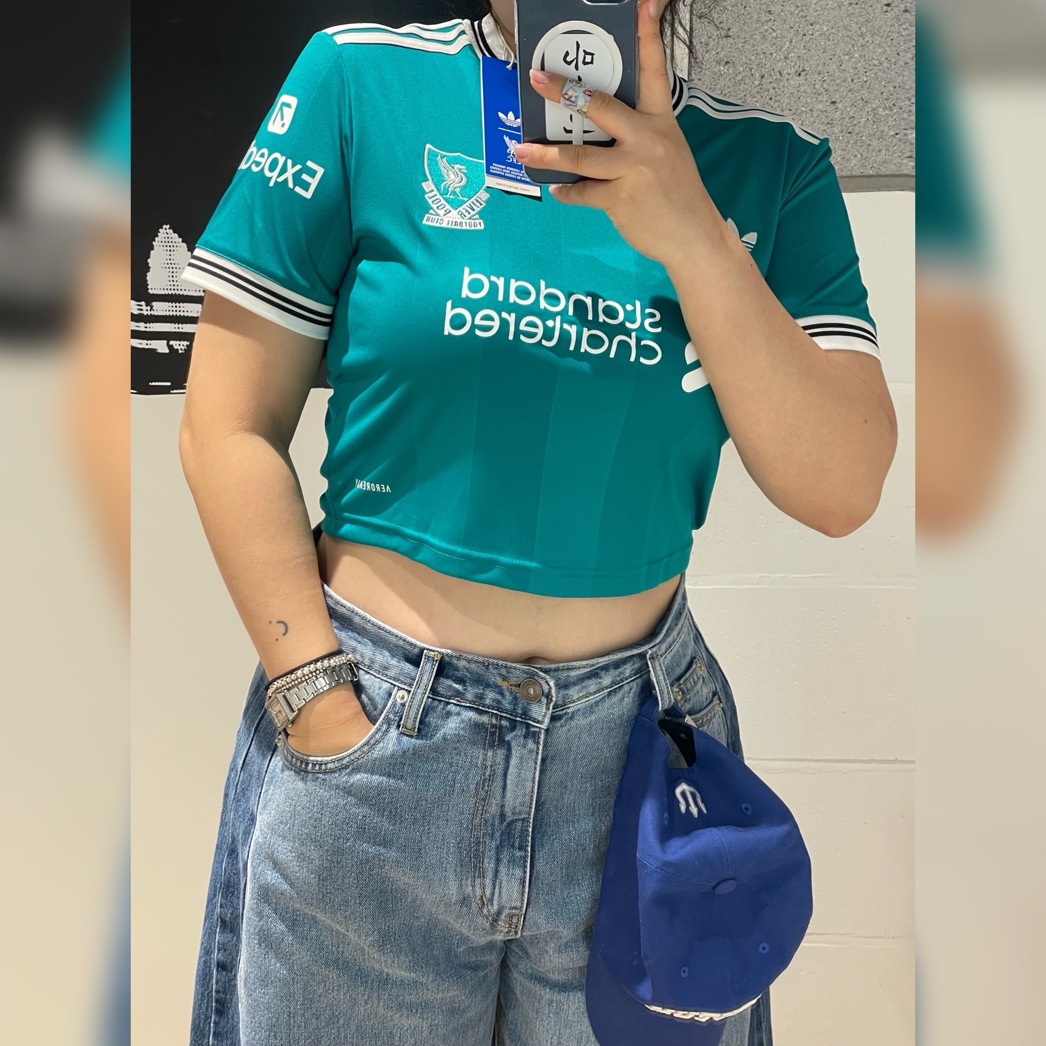 Adidas Liverpool FC 2025/26 Third Jersey Sea Green - KR Sizing (Non Marking Ver.), Casio LTP-V007D-7B 착용 스타일 - 1