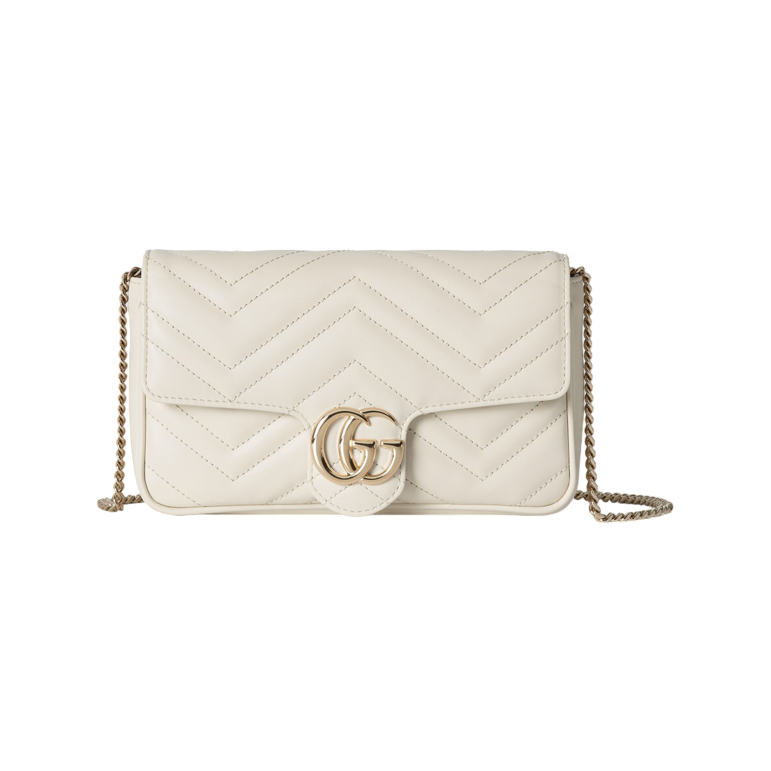 구찌 GG 마몽 스몰 숄더백 화이트(Gucci GG Marmont Small Shoulder Bag White) - 1