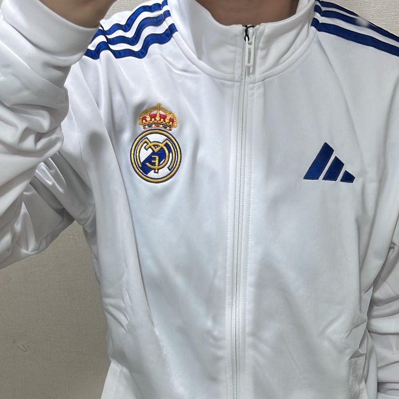 Adidas Real Madrid DNA Track Top White - US Sizing 착용 스타일 - 3