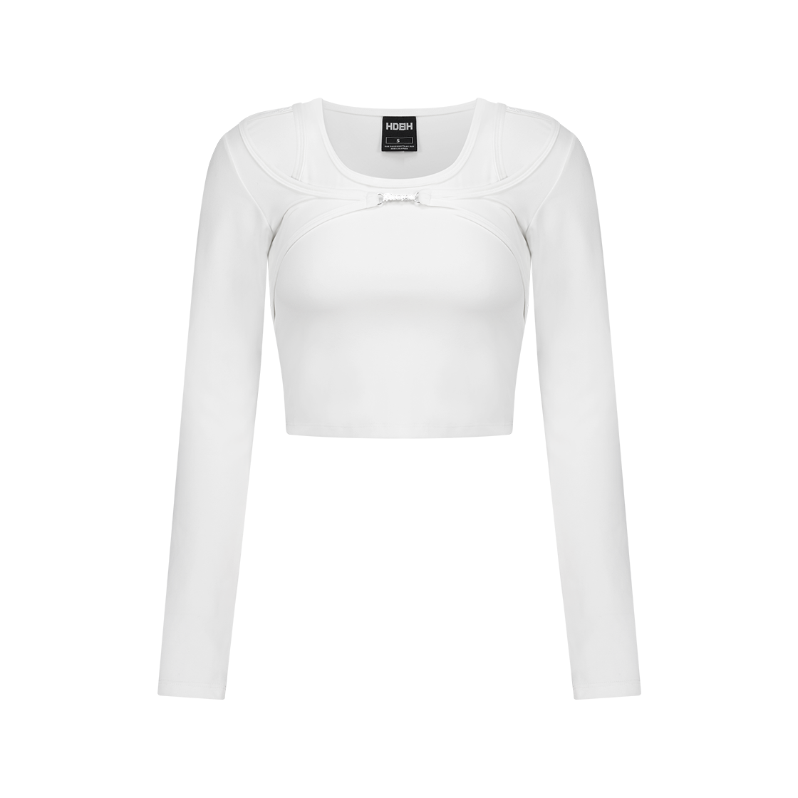 에이치덱스 우먼스 서플 레이어드 롱 슬리브 화이트(HDEX Womens Supple Layered Long Sleeve White) - 1