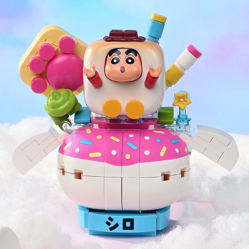 큐만 짱구 블럭 피규어 음식 시리즈 짱구의 솜사탕(Qman Crayon Shin chan Block Figure Food Series Shin Chan's cotton candy) - 3