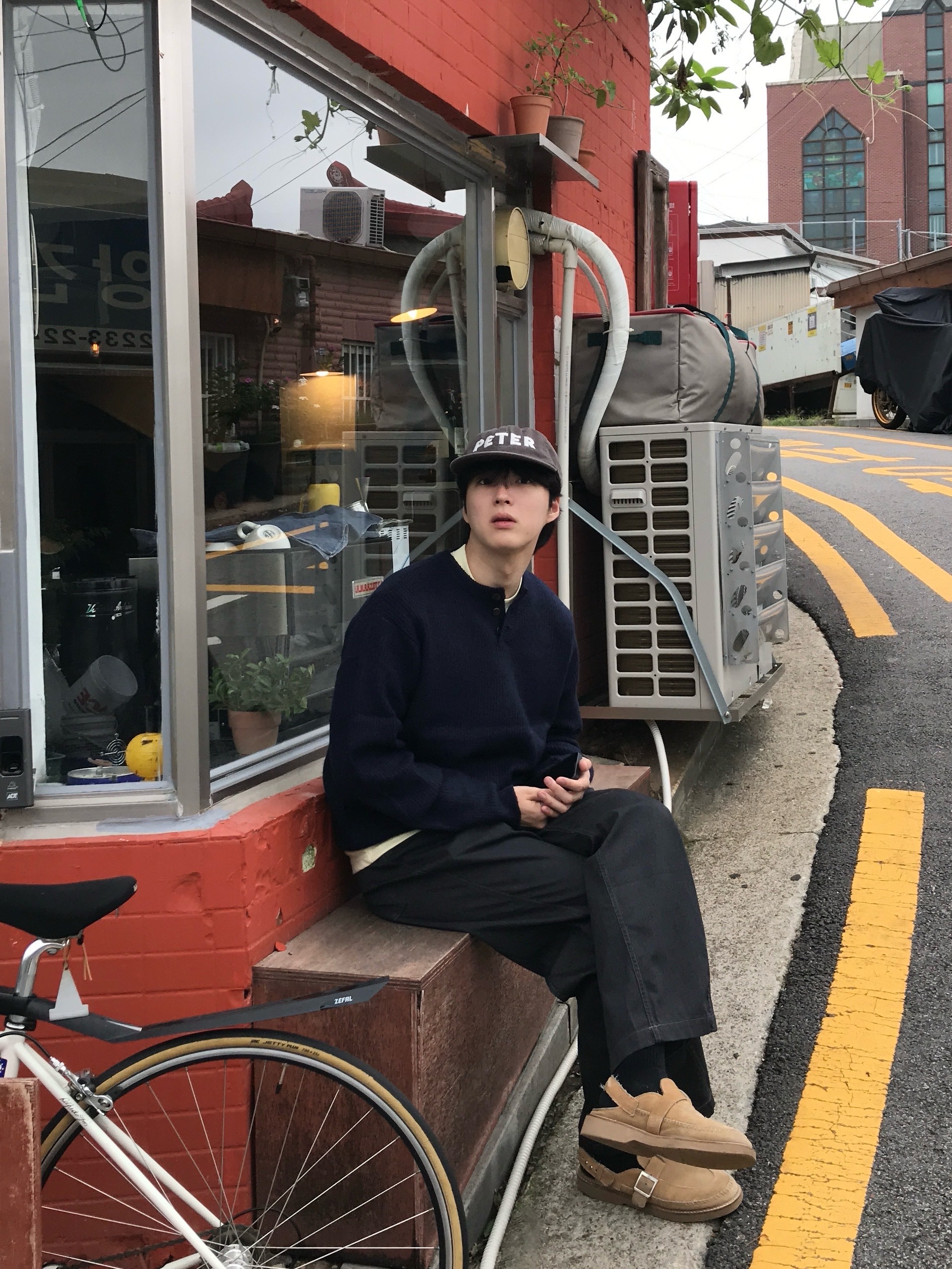My Name is Peter 6-Panel Peter Cap Charcoal 착용 스타일 - 5