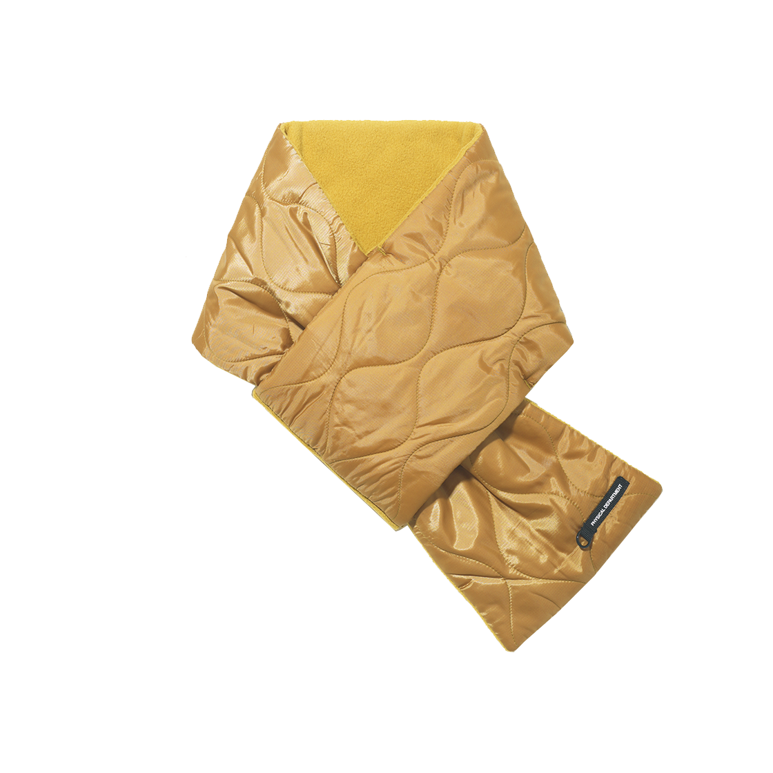 PFW2WM701AMU Phyps Dept Reversible Quilted Fleece Muffler Mustard