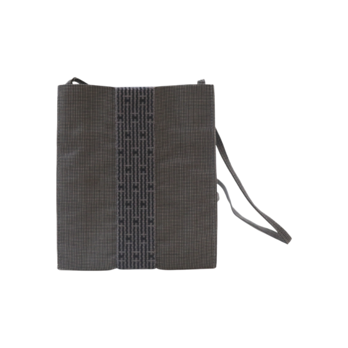 ITI8N3FDB3WF Hermes Eline Fruit Canvas Crossbody Bag Gray Charcoal