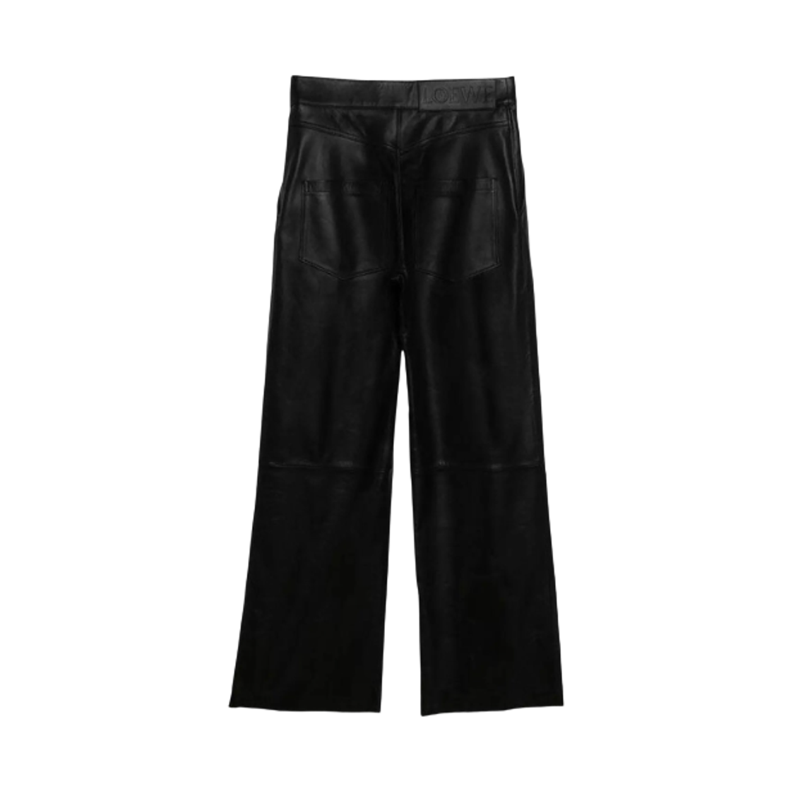 (W) 로에베 애너그램 레더 배기 팬츠 블랙((W) Loewe Anagram Leather Baggy Pants Black) - 2