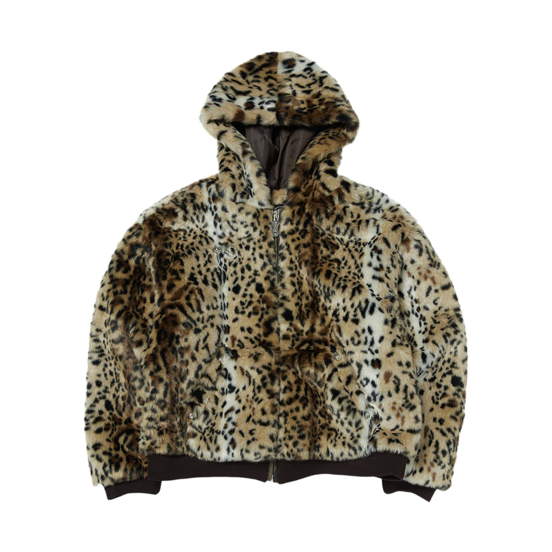 떠그 클럽 레오파드 퍼 자켓 옐로우 블랙(Thug Club Leopard Fur Jacket Yellow Black) - 1