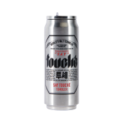 Say Touche Beer Can Tumbler Silver