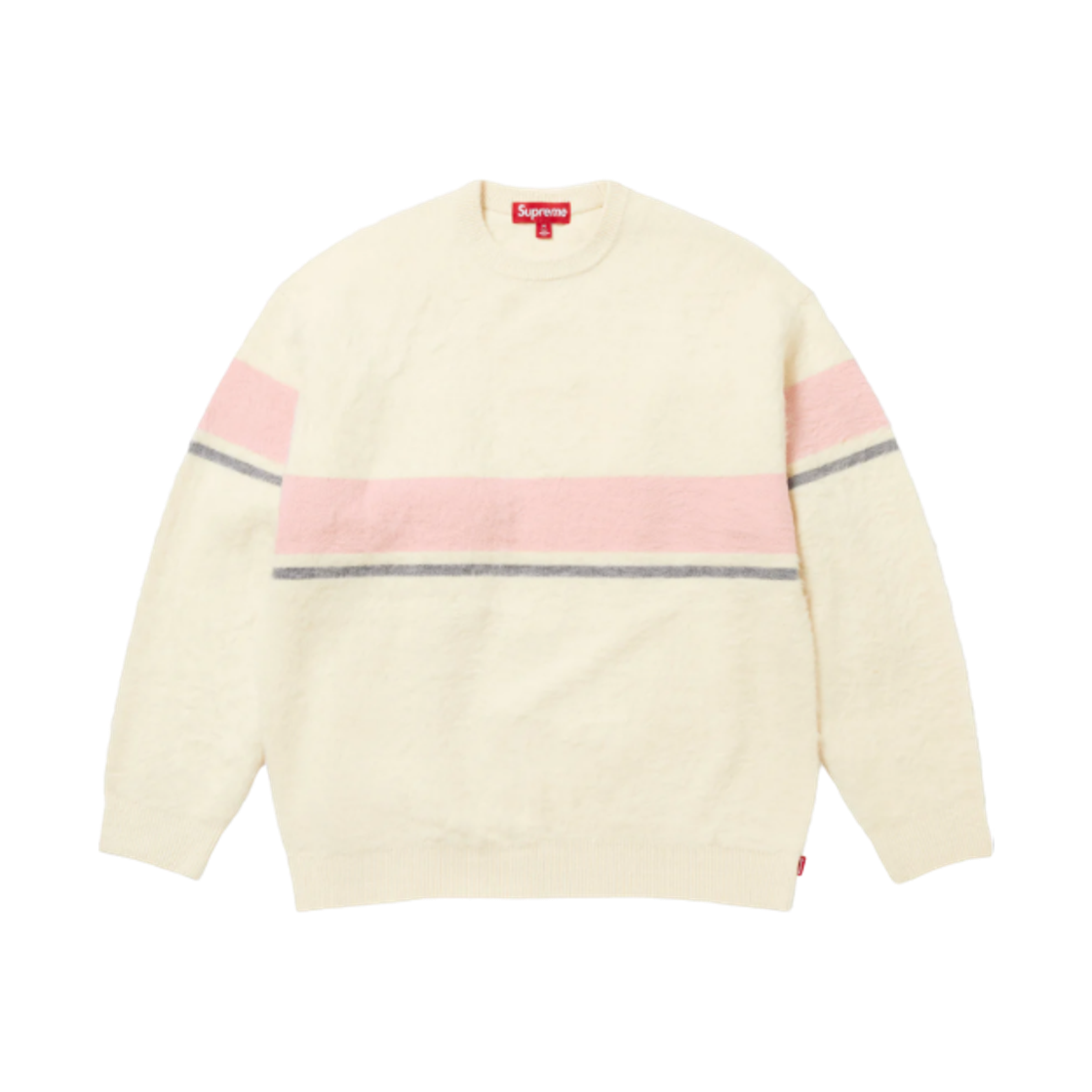 슈프림 백 스트라이프 스웨터 화이트 - 24FW | Supreme | KREAM