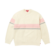 Supreme Brushed Stripe Sweater Ivory - 25FW