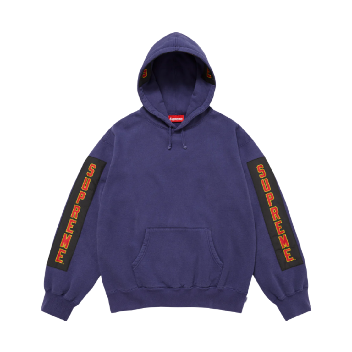 - Supreme Woven Patches Hooded Sweatshirt Dark Royal - 25FW