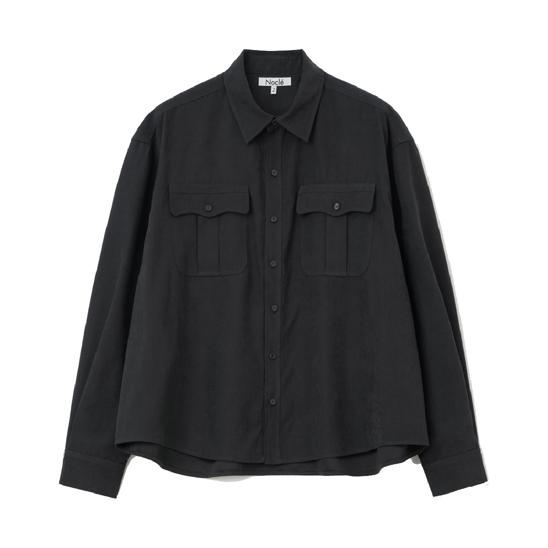노클 레트 스웨이드 셔츠 블랙