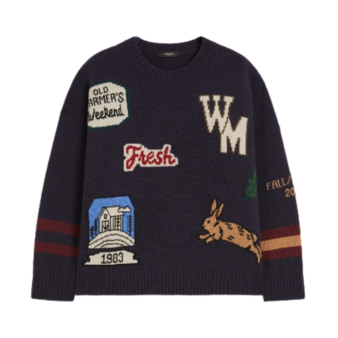 PAVIDI-002 (W) Weekend Max Mara Pavidi Virgin Wool Sweater Navy