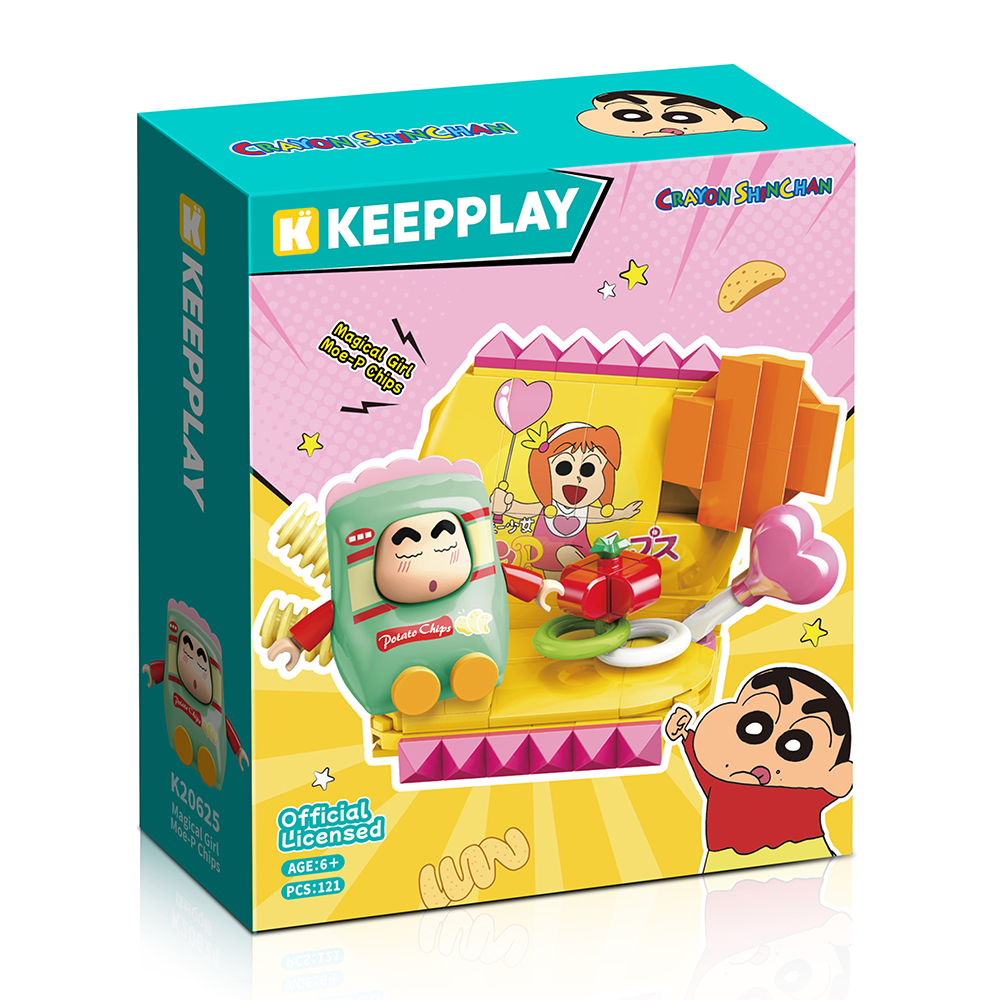 큐만 짱구 블럭 피규어 음식 시리즈 짱구의 모에피 새우칩(Qman Crayon Shin chan Block Figure Food Series Shin Chan's Moepi shrimp chips) - 2